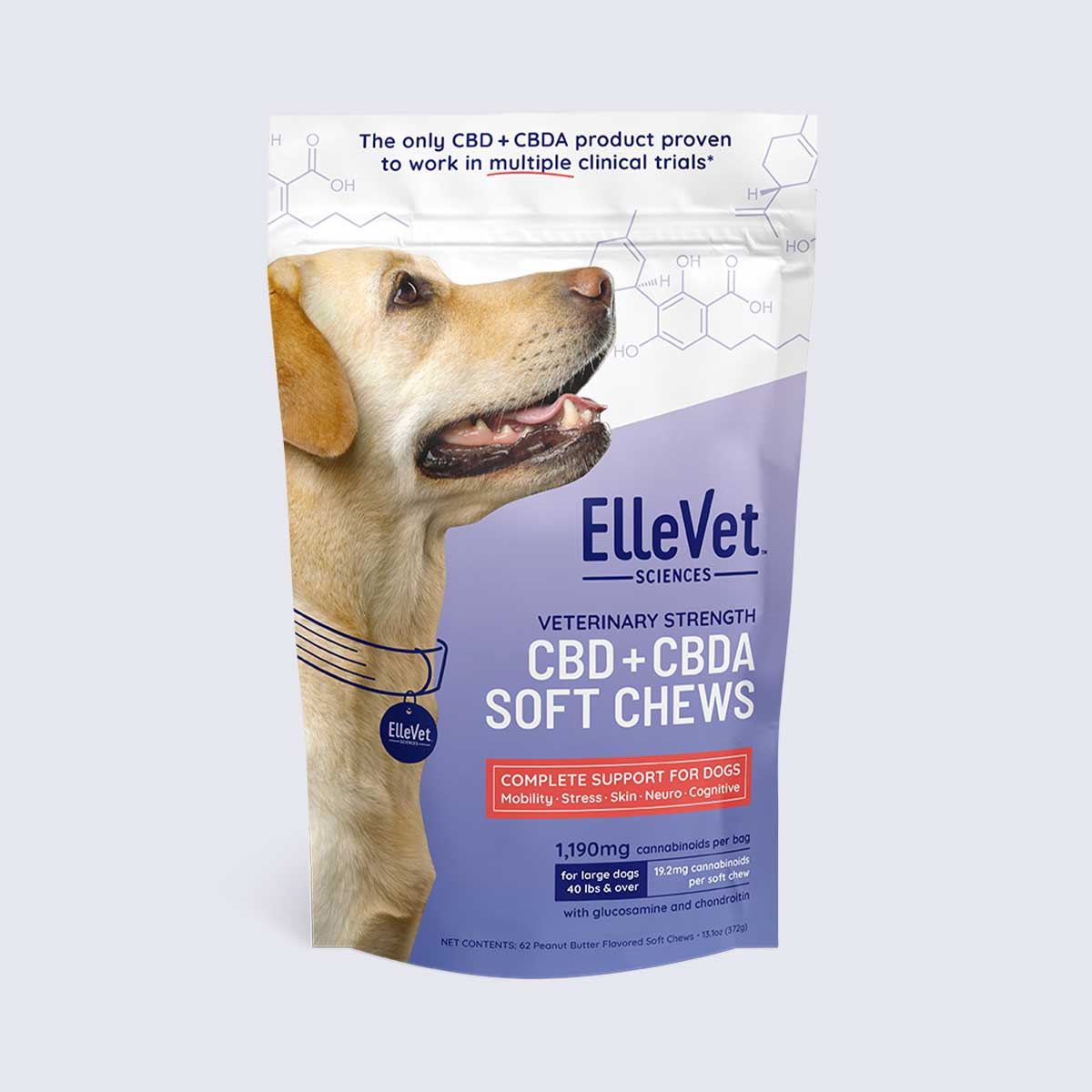 Hemp CBD + CBDA Soft Chews - Large Dogs Over 40lbs