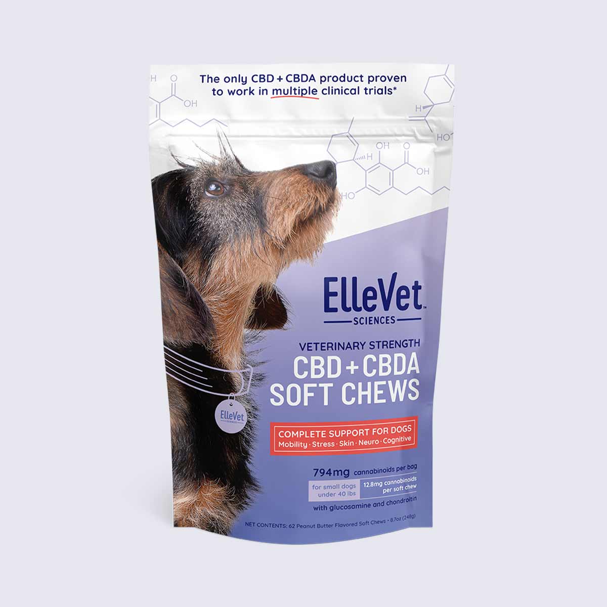 Hemp CBD + CBDA Soft Chews - Small Dogs Under 40 lbs